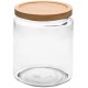 Porta Mantimento 2l Com Tampa De Bambu Oasis Vidro